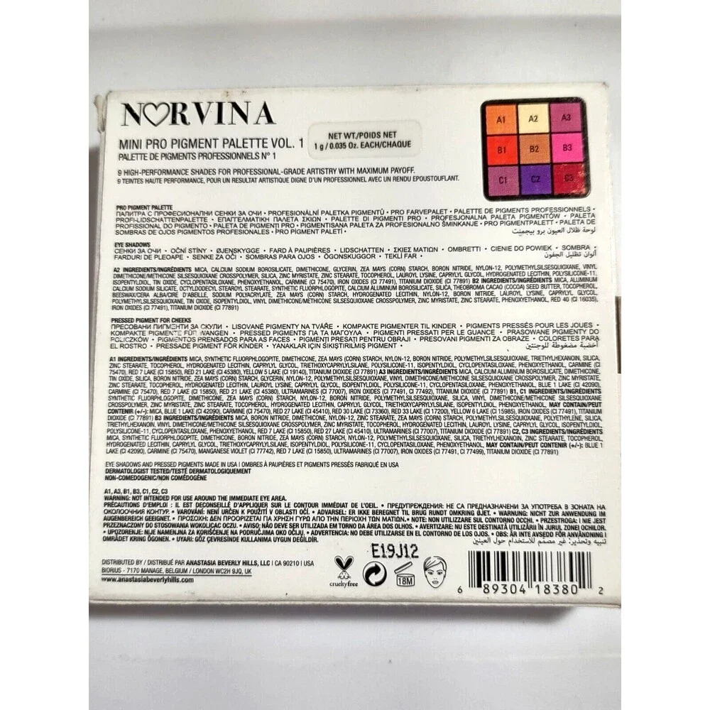 ANASTASIA Beverly Hills Norvina MINI Pro Pigment 9 Pan Eyeshadow Palette Vol. 1